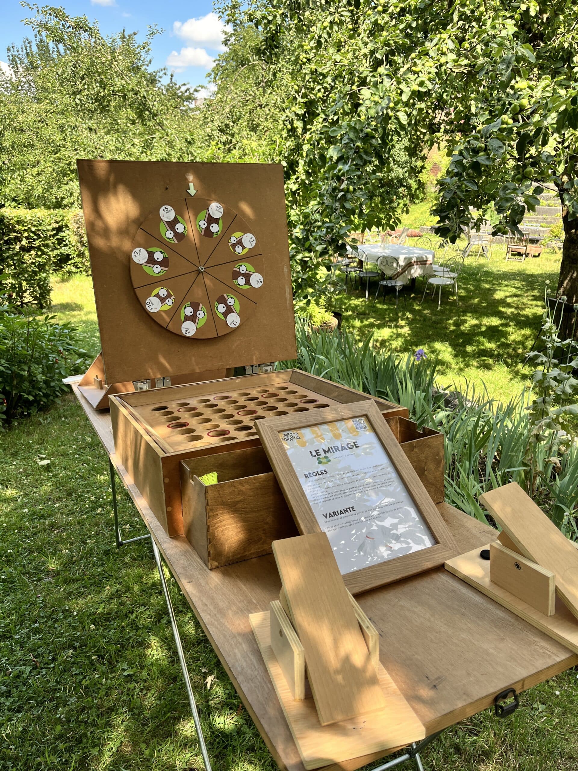 Jeux en bois en extérieur