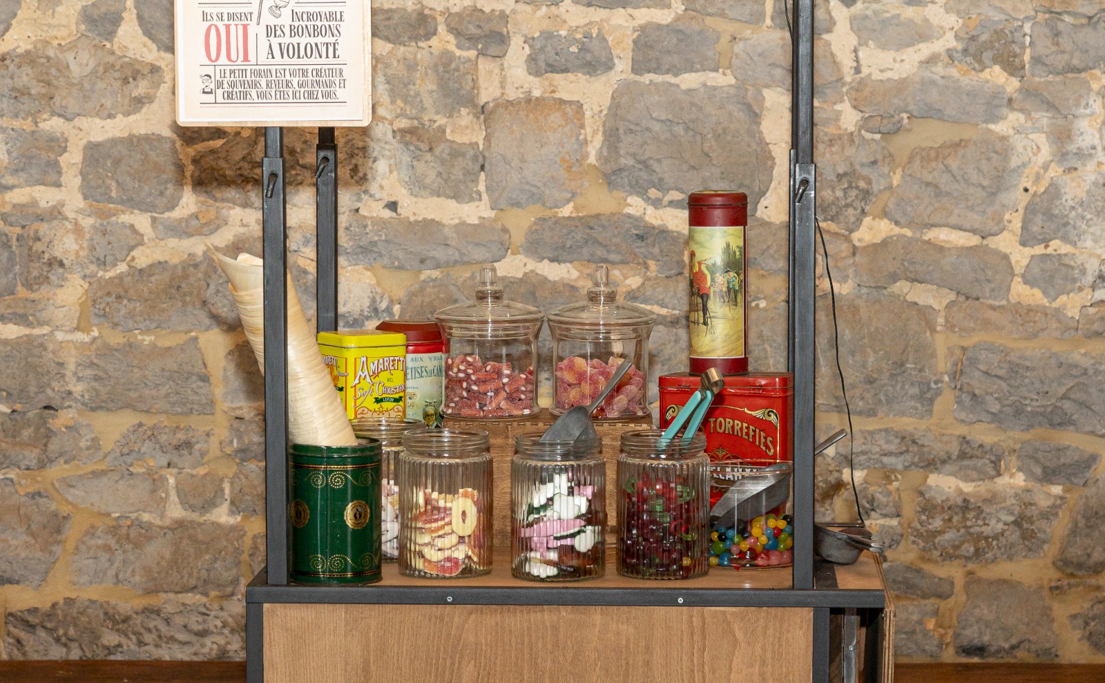 Candy bar installé lors d'un événement